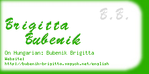 brigitta bubenik business card